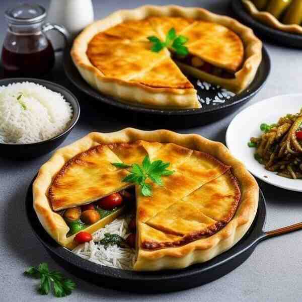 Пирожки Вэрзэре с солеными огурцами и рисом